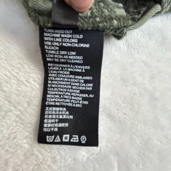 By Anthropologie Womens Green Camo Jogger Pants Medium Tencel Drawstring Waist - Picture 4 of 10